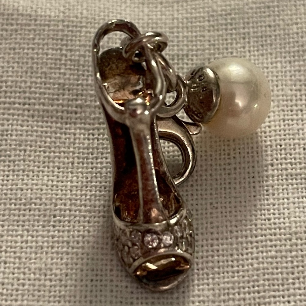 Thomas Sabo Silver High Heel Shoe and Pearl Charm